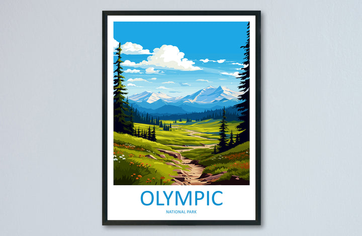 Olympic National Park Travel Print Wall Art Olympic National Park Wall Hanging Home Décor Olympic National Park Art Gift Poster