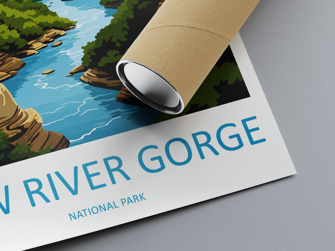 New River Gorge Print New River Gorge Home Décor National Park Art Print New River Gorge Wall Print For Park Gift Wall Hanging