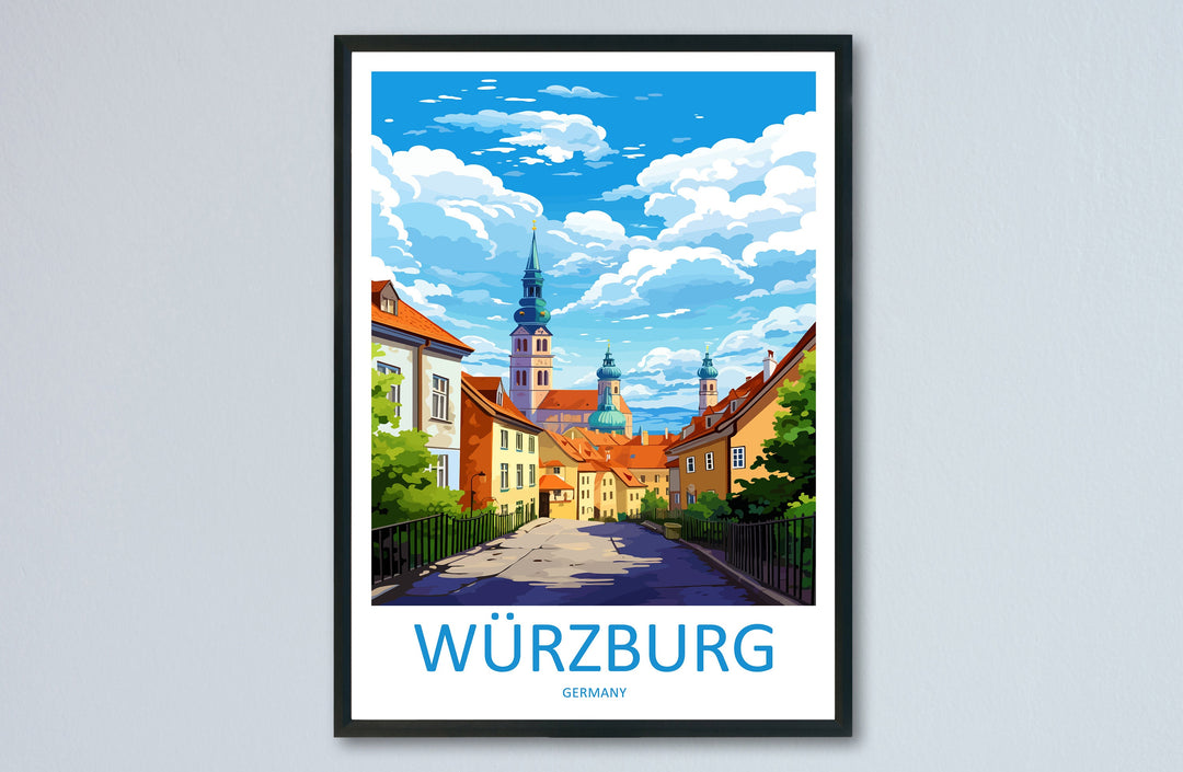 Würzburg Travel Print Wall Art Würzburg Wall Hanging Home Decor Würzburg Gift Art Lovers Wall Art Print Art Würzburg Germany