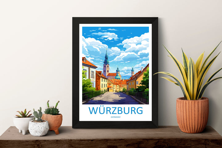 Würzburg Travel Print Wall Art Würzburg Wall Hanging Home Decor Würzburg Gift Art Lovers Wall Art Print Art Würzburg Germany