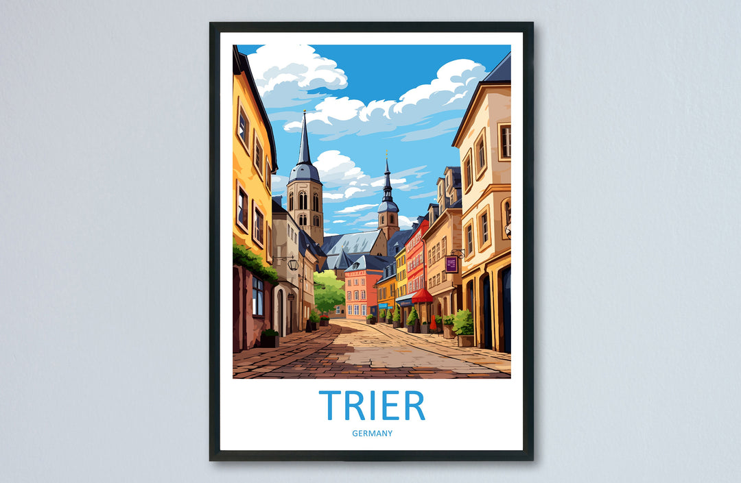 Trier Travel Print Wall Art Trier Wall Hanging Home Decor Trier Gift Art Lovers Wall Art Print Art Trier Germany