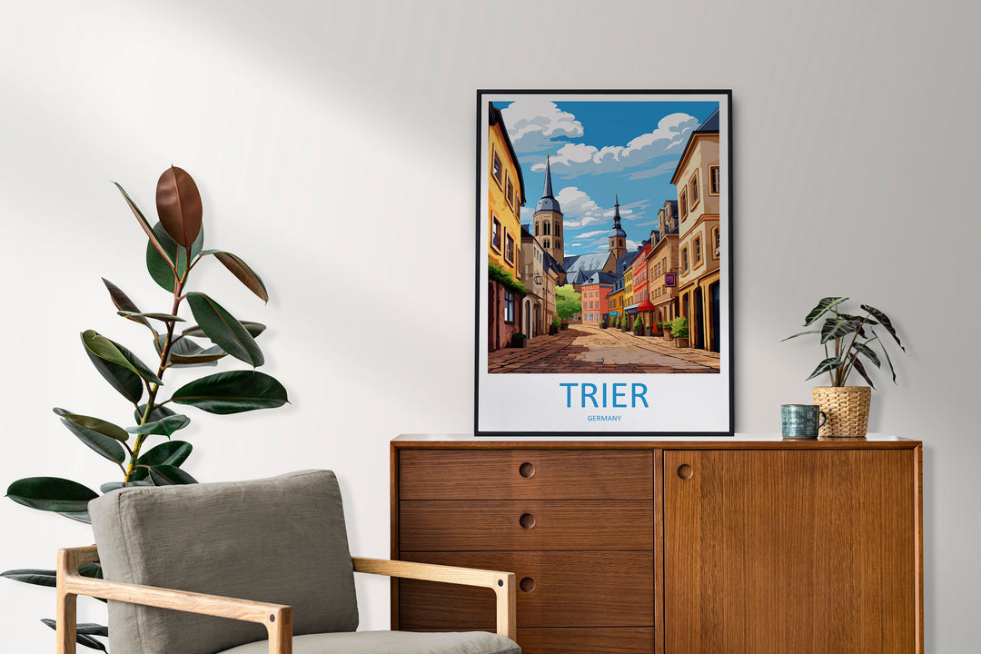 Trier Travel Print Wall Art Trier Wall Hanging Home Decor Trier Gift Art Lovers Wall Art Print Art Trier Germany