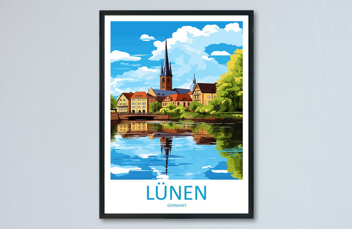 Lünen Travel Print Wall Art Lünen Wall Hanging Home Decoration Lünen Gift Art Lovers Wall Art Print Art Lünen Germany Poster