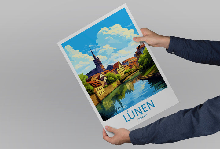 Lünen Travel Print Wall Art Lünen Wall Hanging Home Decoration Lünen Gift Art Lovers Wall Art Print Art Lünen Germany Poster