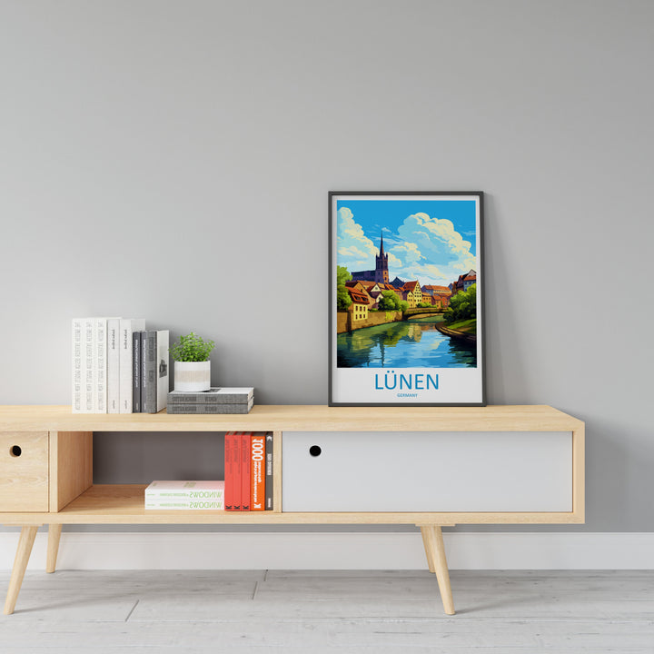 Lünen Travel Print Wall Art Lünen Wall Hanging Home Decoration Lünen Gift Art Lovers Wall Art Print Art Lünen Germany Poster