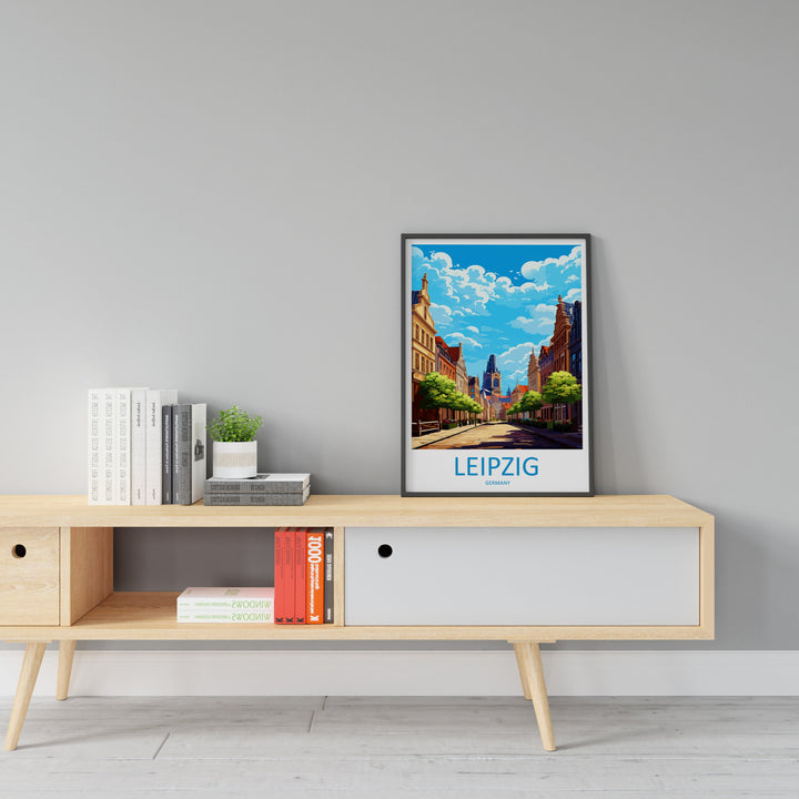 Leipzig Travel Print Wall Art Leipzig Wall Hanging Home Decoration Leipzig Gift Art Lovers Wall Art Print Art Leipzig Germany Poster