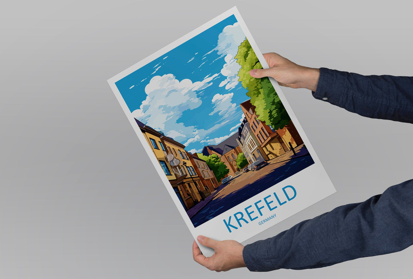 Krefeld Travel Print Wall Art Krefeld Wall Hanging Home Decoration Krefeld Gift Art Lovers Wall Art Print Art Krefeld Germany Poster