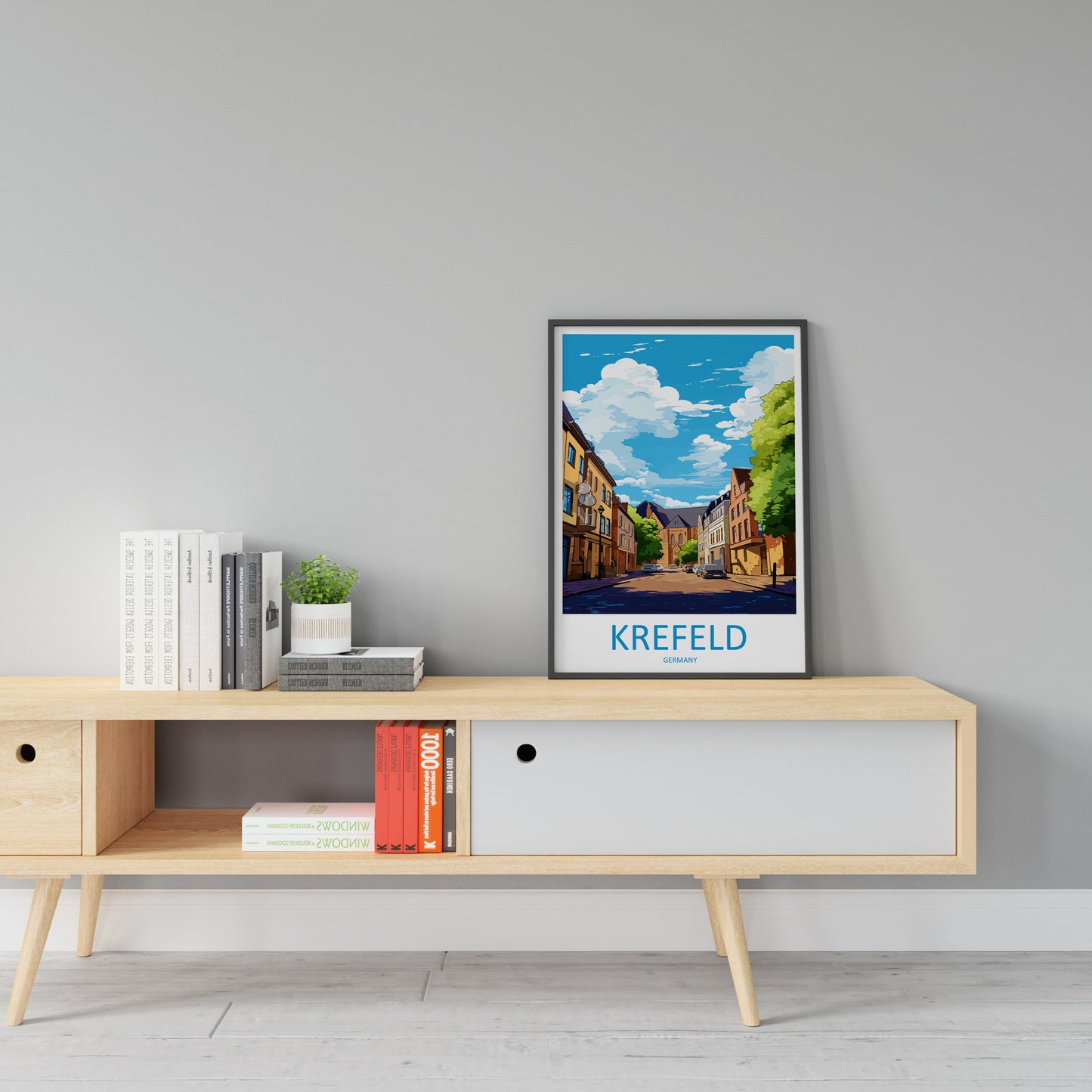 Krefeld Travel Print Wall Art Krefeld Wall Hanging Home Decoration Krefeld Gift Art Lovers Wall Art Print Art Krefeld Germany Poster