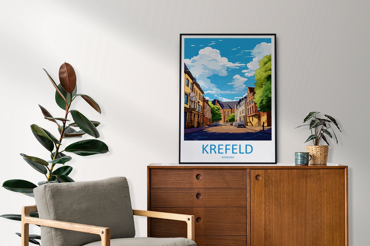 Krefeld Travel Print Wall Art Krefeld Wall Hanging Home Decoration Krefeld Gift Art Lovers Wall Art Print Art Krefeld Germany Poster
