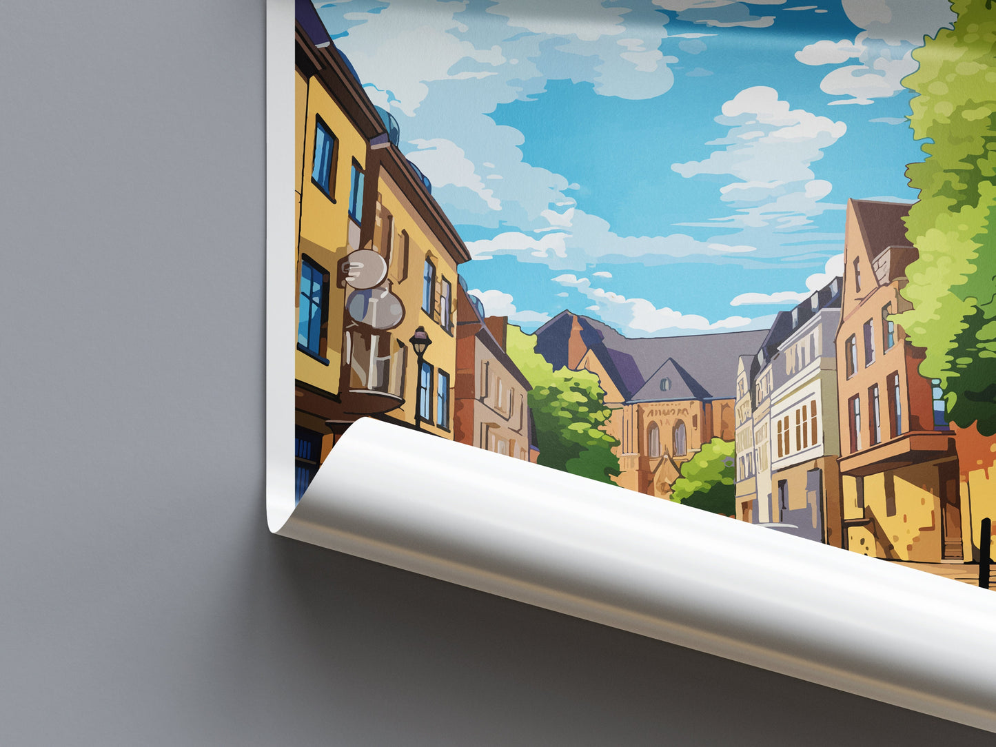 Krefeld Travel Print Wall Art Krefeld Wall Hanging Home Decoration Krefeld Gift Art Lovers Wall Art Print Art Krefeld Germany Poster