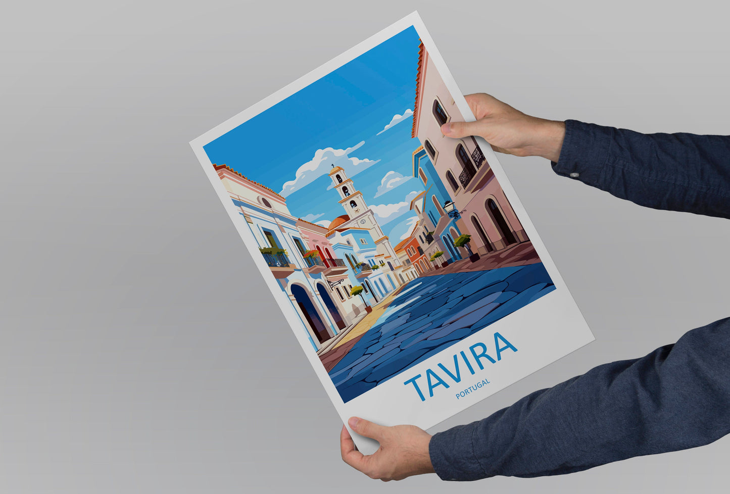 Tavira Travel Print Wall Art Tavira Wall Hanging Home Décor Tavira Gift Art Lovers Portugal Art Lover Gift Tavira Wall Décor