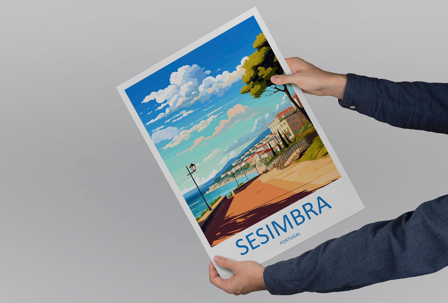 Sesimbra Travel Print Wall Art Sesimbra Wall Hanging Home Décor Sesimbra Gift Art Lovers Portugal Art Lover Gift Sesimbra Wall Décor