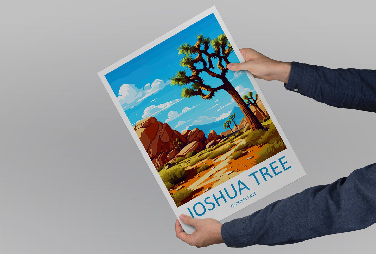 Joshua Tree National Park Travel Print Wall Art Joshua Tree Wall Hanging Home Décor Joshua Tree Gift Art Lovers California Art Lover Gift