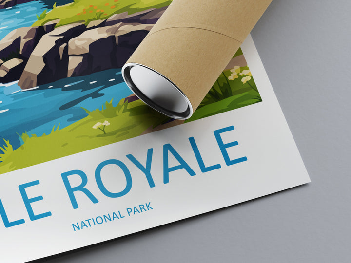 Isle Royale Travel Print Wall Art Isle Royale Wall Hanging Home Decor National Park Gift Isle Royale Lovers National Park Art National Park