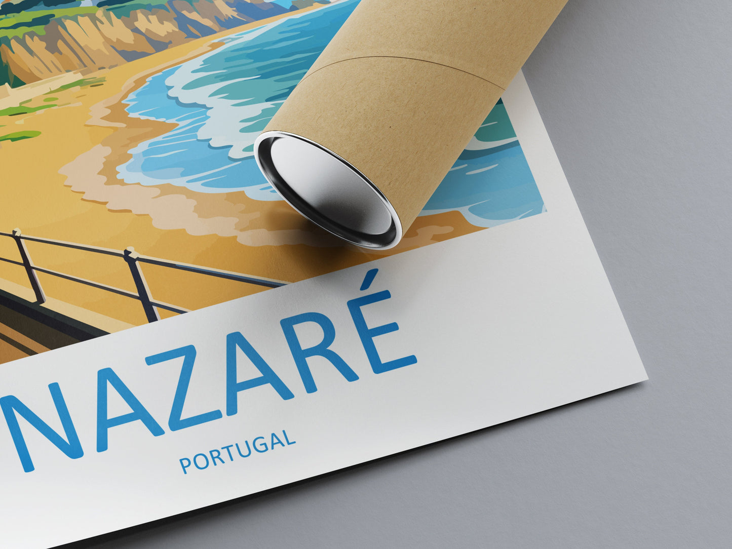 Nazare Travel Print Wall Art Nazare Wall Hanging Home Décor Nazare Gift Art Lovers Portugal Art Lover Gift Nazare Wall Décor