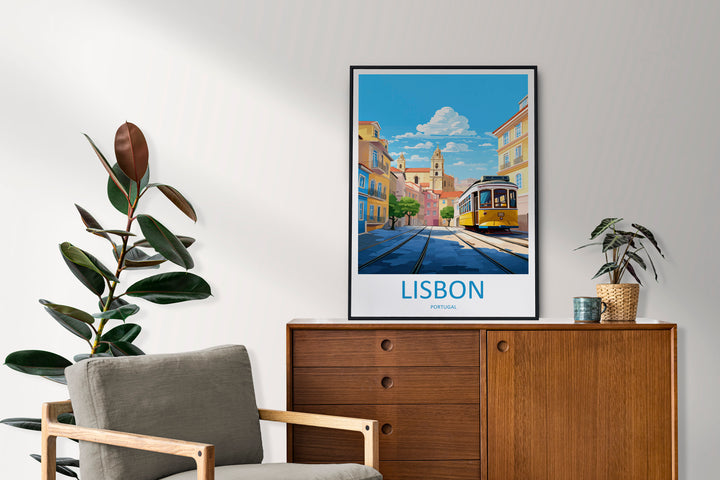 Lisbon Travel Print Wall Art Lisbon Wall Hanging Home Décor Lisbon Gift Art Lovers Portugal Art Lover Gift Lisbon Poster