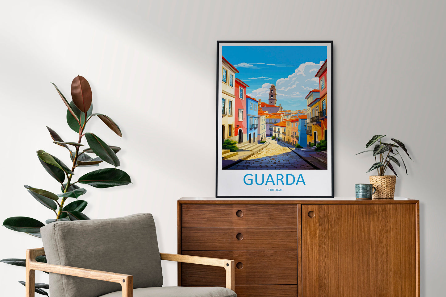 Guarda Travel Print Wall Art Guarda Wall Hanging Home Décor Guarda Gift Art Lovers Portugal Art Lover Gift Guarda Poster