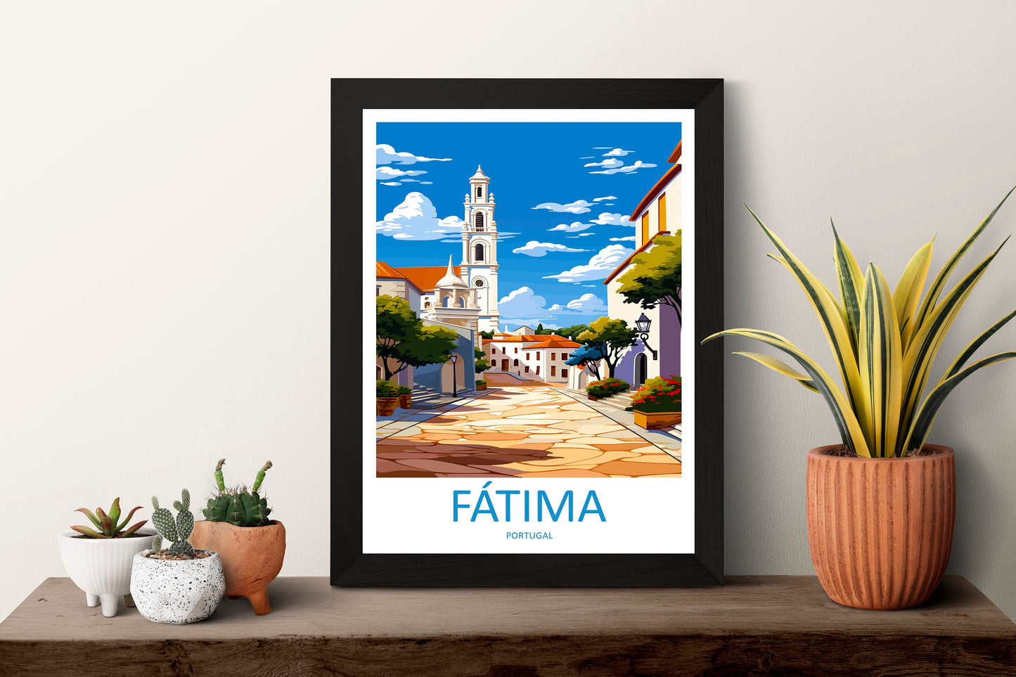 Fátima Travel Print Wall Art Fátima Wall Hanging Home Décor Fátima Gift Art Lovers Portugal Art Lover Gift Fátima Poster