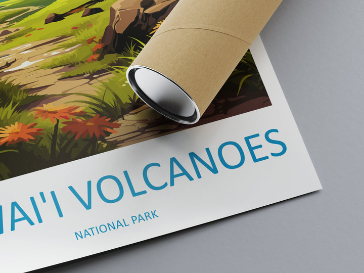 Hawai'i Volcanoes National Park Travel Print Wall Art Hawai'i Volcanoes Wall Hanging Home Décor Hawai'i Volcanoes Gift Art Lovers
