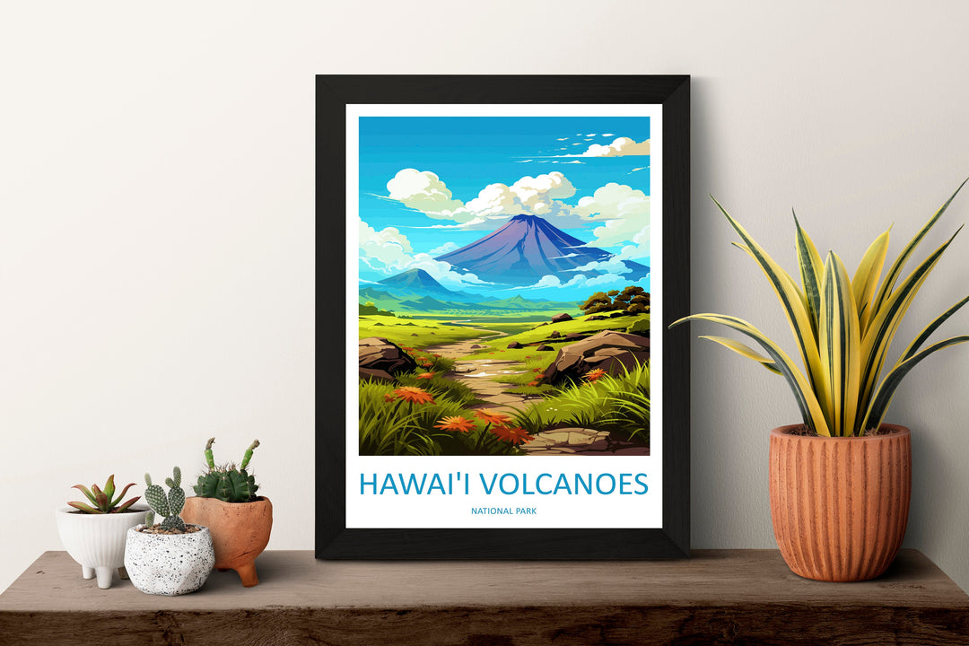 Hawai'i Volcanoes National Park Travel Print Wall Art Hawai'i Volcanoes Wall Hanging Home Décor Hawai'i Volcanoes Gift Art Lovers