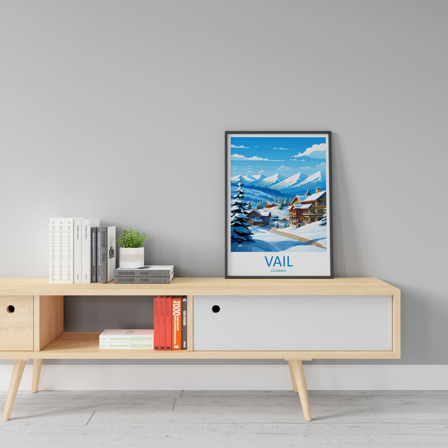 Vail Ski Resort Travel Print Wall Art Vail Ski Resort Wall Hanging Home Décor Vail Gift Art Lovers Ski Art Lover Gift Vail Print Skiing