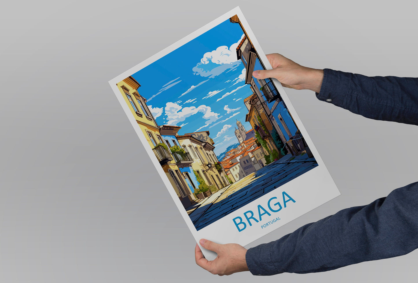 Braga Travel Print Wall Art Braga Wall Hanging Home Décor Braga Gift Art Lovers Portugal Art Lover Gift Braga Wall Art