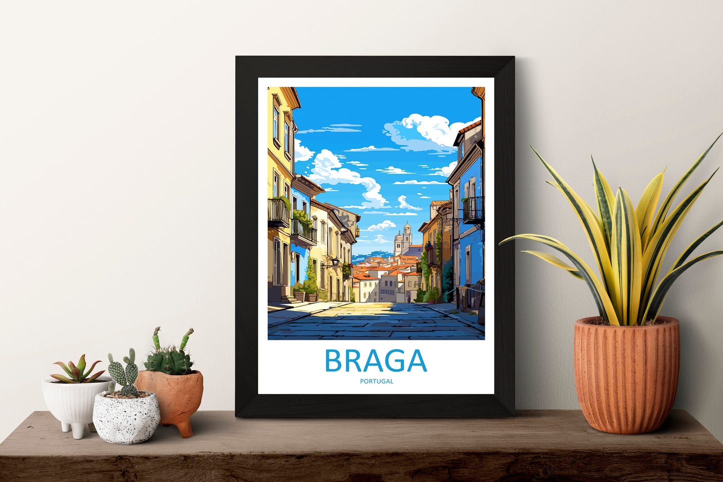 Braga Travel Print Wall Art Braga Wall Hanging Home Décor Braga Gift Art Lovers Portugal Art Lover Gift Braga Wall Art