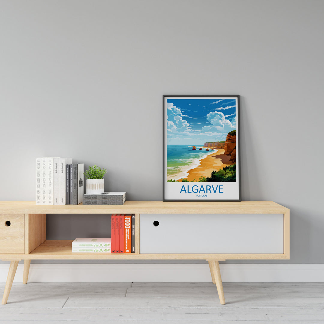 Algarve Travel Print Wall Art Algarve Wall Hanging Home Décor Algarve Gift Art Lovers Portugal Art Lover Gift Algarve Wall Art