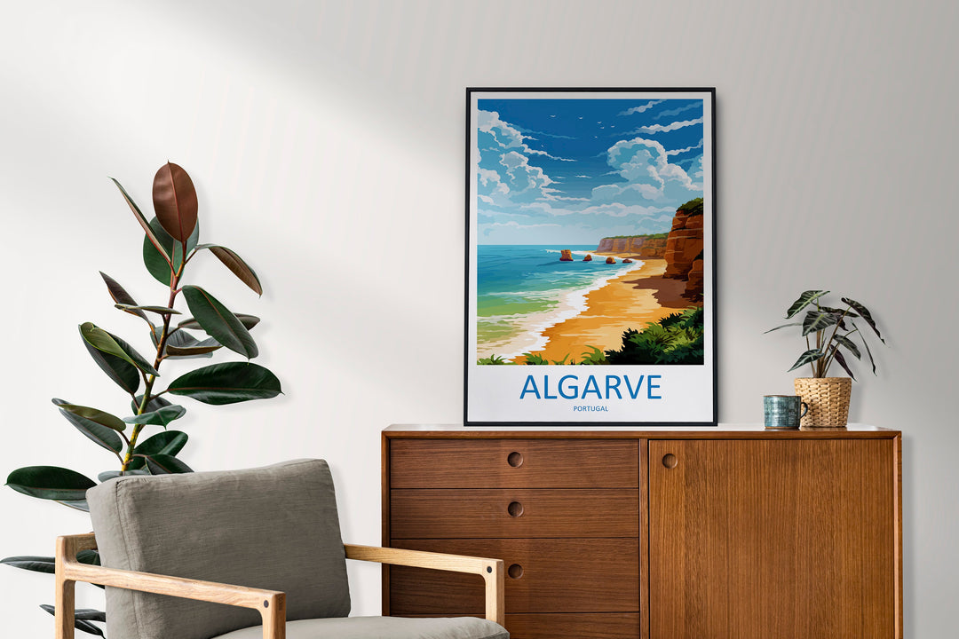 Algarve Travel Print Wall Art Algarve Wall Hanging Home Décor Algarve Gift Art Lovers Portugal Art Lover Gift Algarve Wall Art