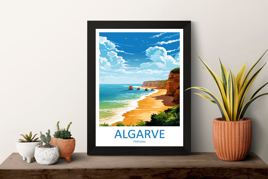 Algarve Travel Print Wall Art Algarve Wall Hanging Home Décor Algarve Gift Art Lovers Portugal Art Lover Gift Algarve Wall Art