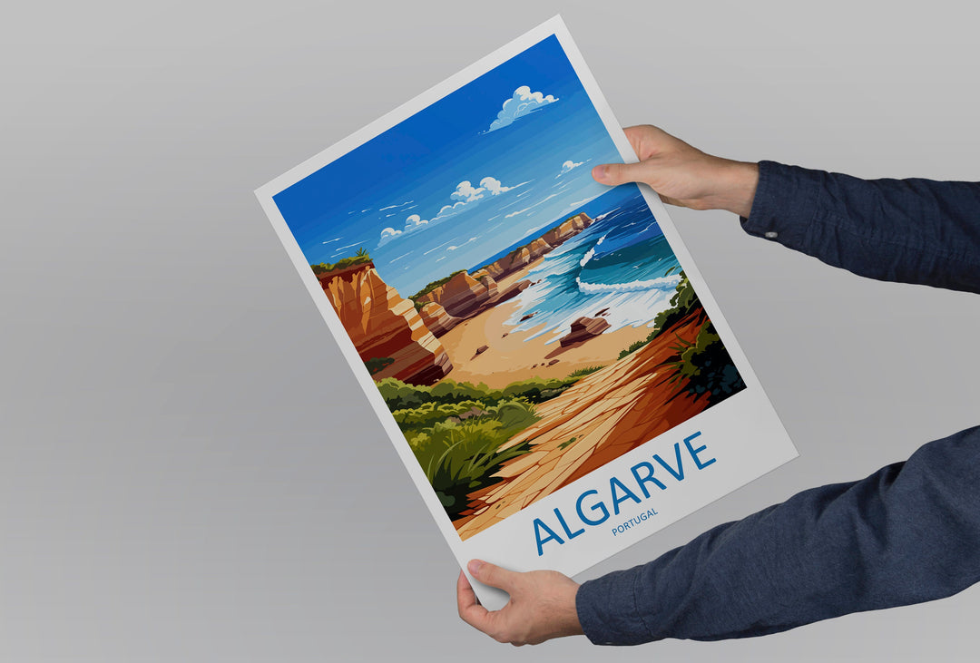 Algarve Travel Print Wall Art Algarve Wall Hanging Home Décor Algarve Gift Art Lovers Portugal Art Lover Gift Algarve Wall Art