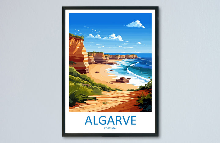 Algarve Travel Print Wall Art Algarve Wall Hanging Home Décor Algarve Gift Art Lovers Portugal Art Lover Gift Algarve Wall Art