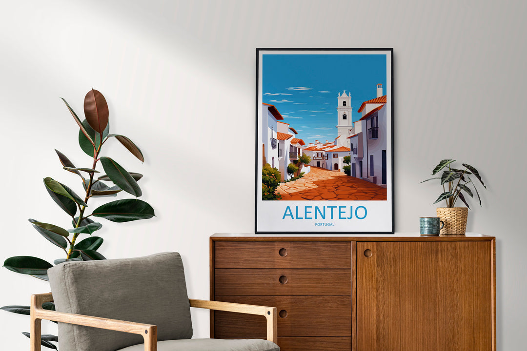 Alentejo Travel Print Wall Art Alentejo Wall Hanging Home Décor Alentejo Gift Art Lovers Portugal Art Lover Gift Alentejo Wall Art