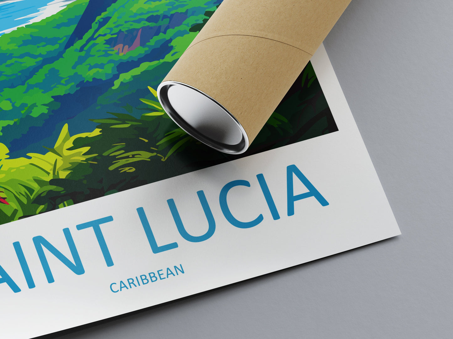 Saint Lucia Travel Print Wall Art Saint Lucia Wall Hanging Home Décor Saint Lucia Gift Art Lovers Wall Art Caribbean Travel Print Poster