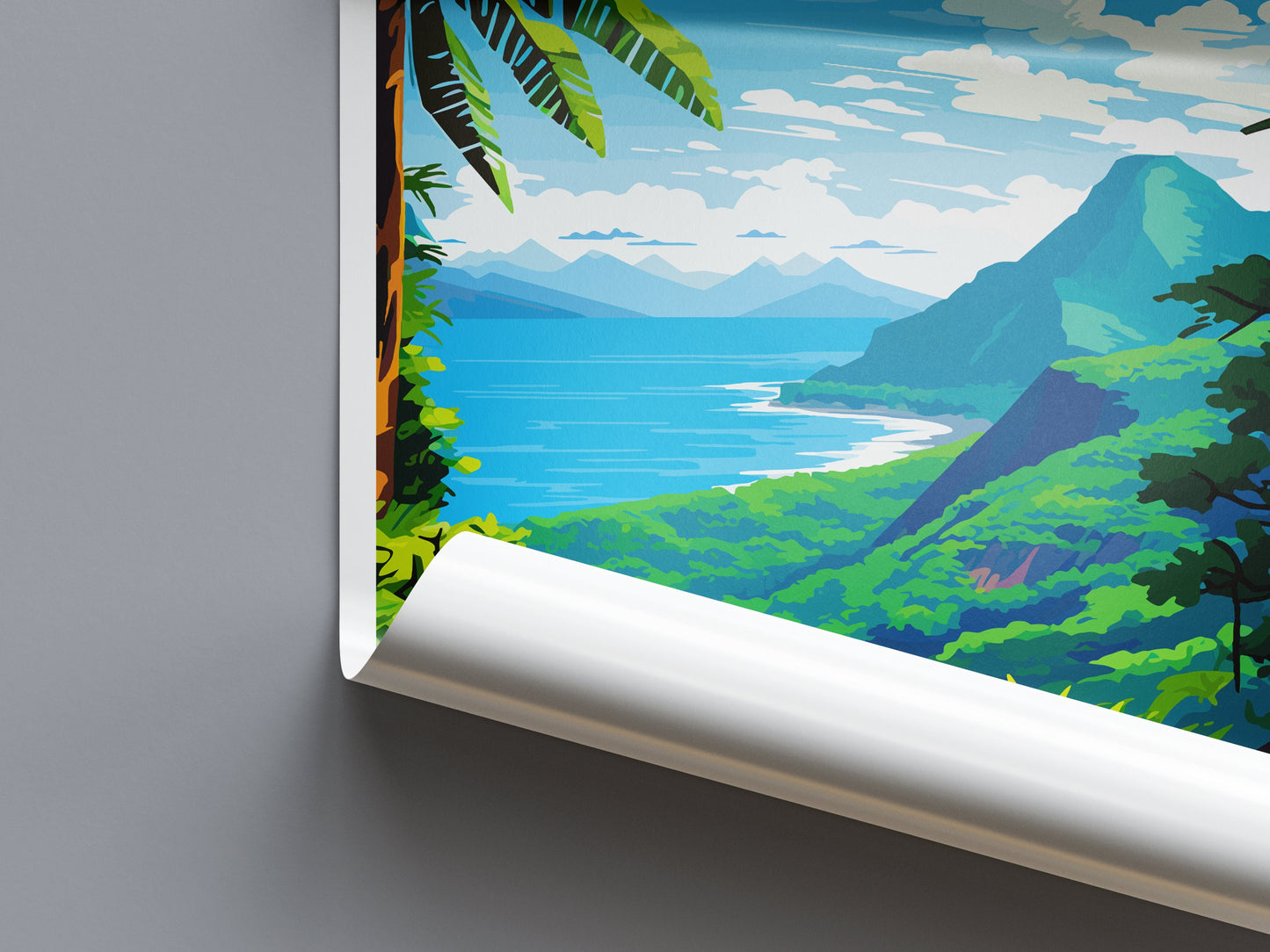 Saint Lucia Travel Print Wall Art Saint Lucia Wall Hanging Home Décor Saint Lucia Gift Art Lovers Wall Art Caribbean Travel Print Poster