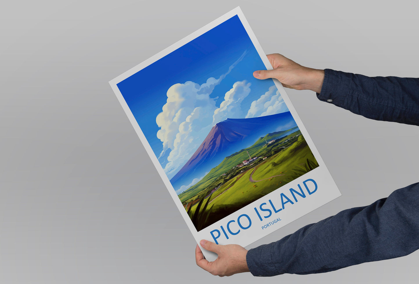 Pico Island Travel Print Wall Art Pico Island Wall Hanging Home Décor Pico Island Gift Art Lovers Portugal Art Lover Gift