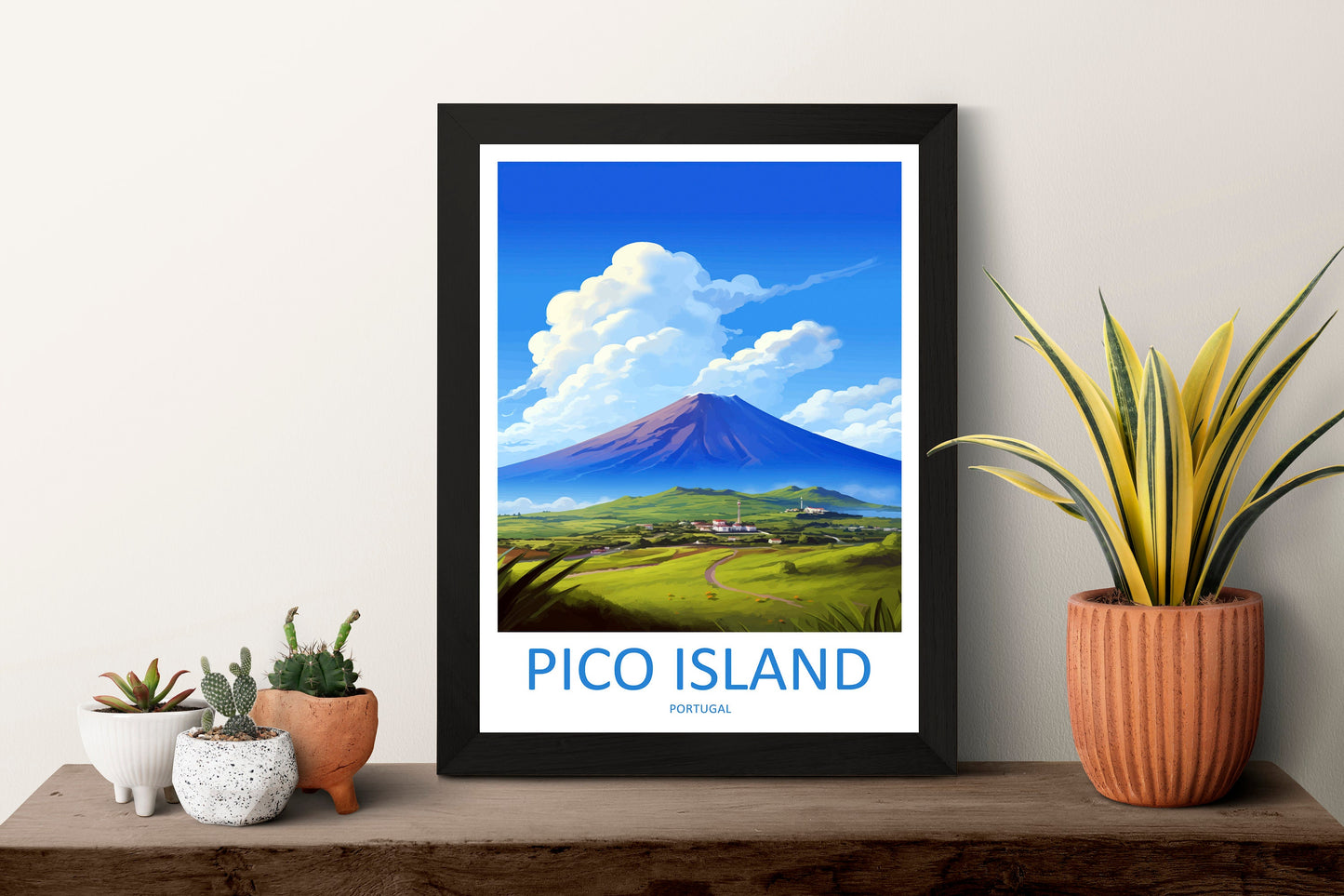 Pico Island Travel Print Wall Art Pico Island Wall Hanging Home Décor Pico Island Gift Art Lovers Portugal Art Lover Gift