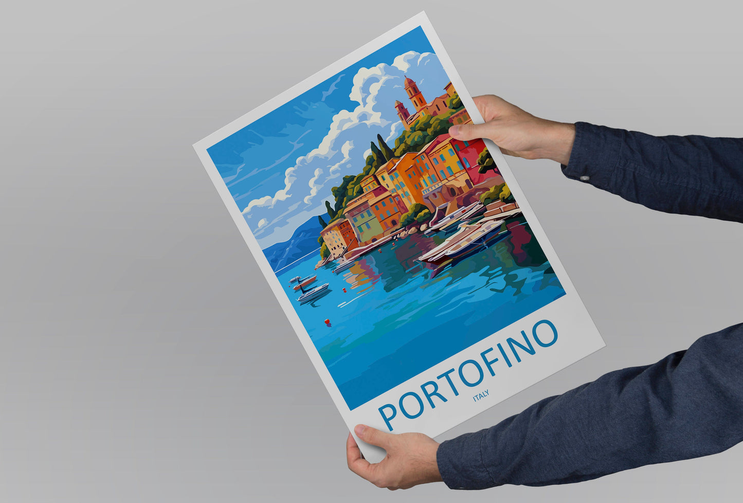 Portofino Travel Print Wall Art Portofino Wall Hanging Home Décor Portofino Gift Art Lovers Italy Art Lover Gift Portofino Print Portofino