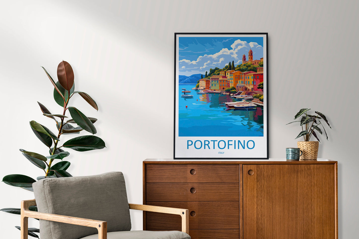 Portofino Travel Print Wall Art Portofino Wall Hanging Home Décor Portofino Gift Art Lovers Italy Art Lover Gift Portofino Print Portofino