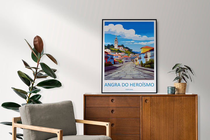 Angra do Heroísmo Travel Print Wall Art Angra do Heroísmo Wall Hanging Home Décor Angra do Heroísmo Gift Art Lovers Portugal Art Lover Gift