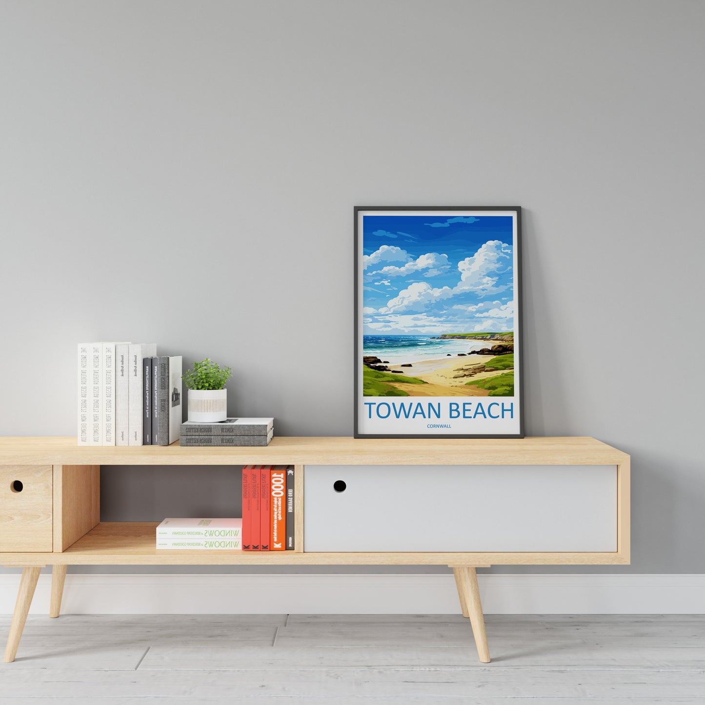Towan Beach Travel Print Wall Art Towan Beach Wall Hanging Home Décor Towan Beach Gift Art Lovers Cornwall Art Lover Gift