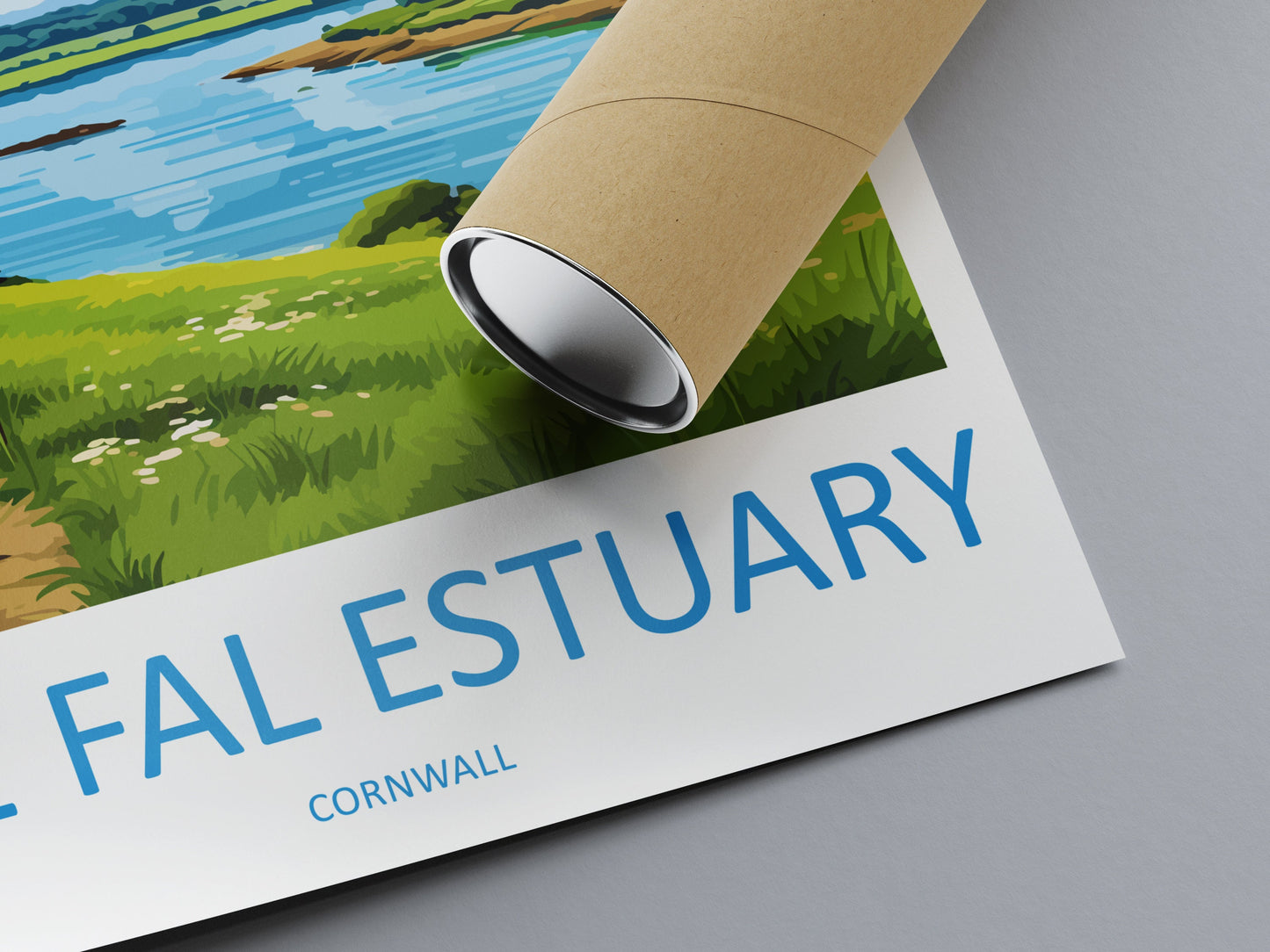 The Fal Estuary Travel Print Wall Art Fal Estuary Wall Hanging Home Décor Fal Estuary Gift Art Lovers Cornwall Art Lover Gift