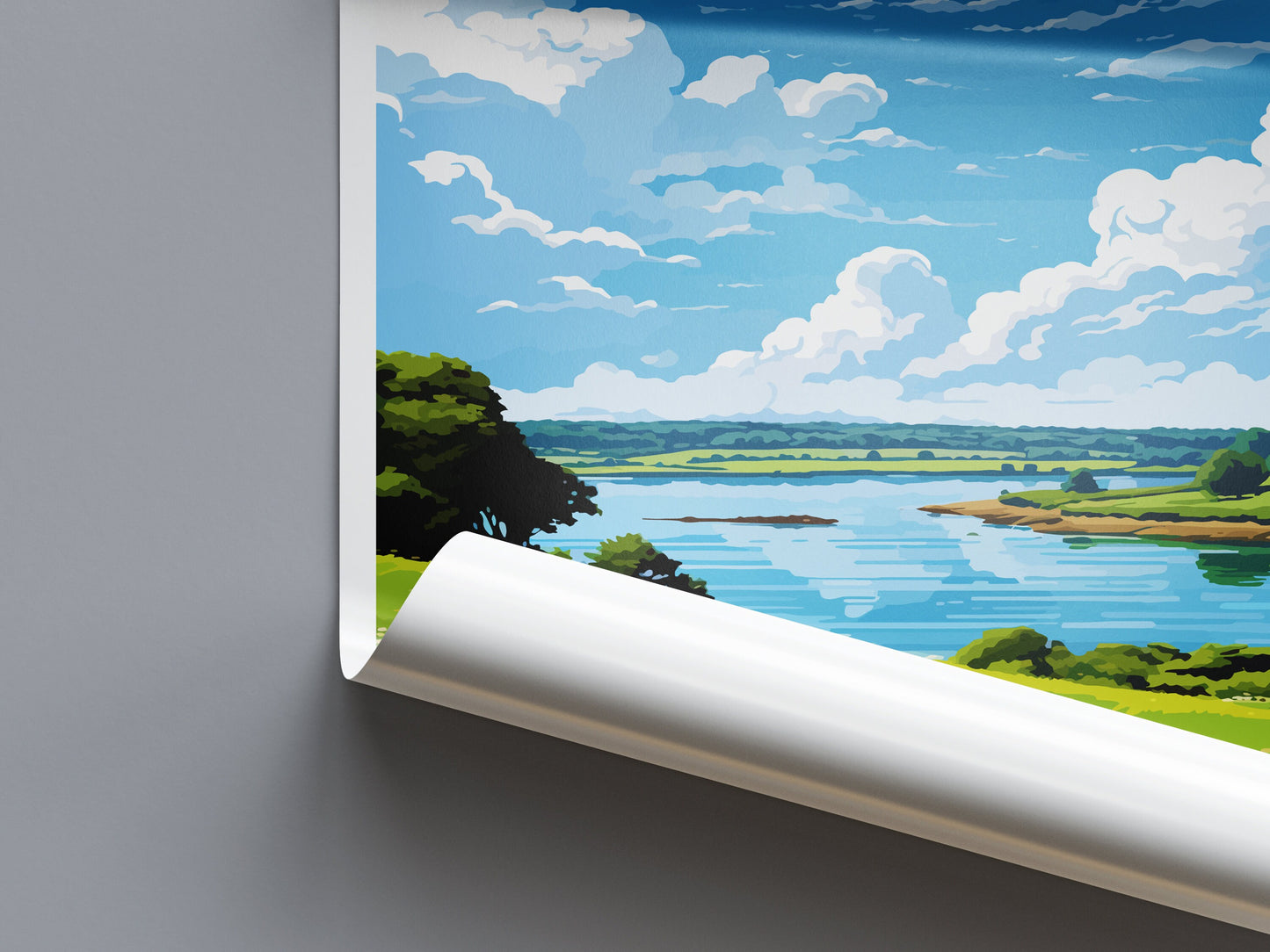 The Fal Estuary Travel Print Wall Art Fal Estuary Wall Hanging Home Décor Fal Estuary Gift Art Lovers Cornwall Art Lover Gift
