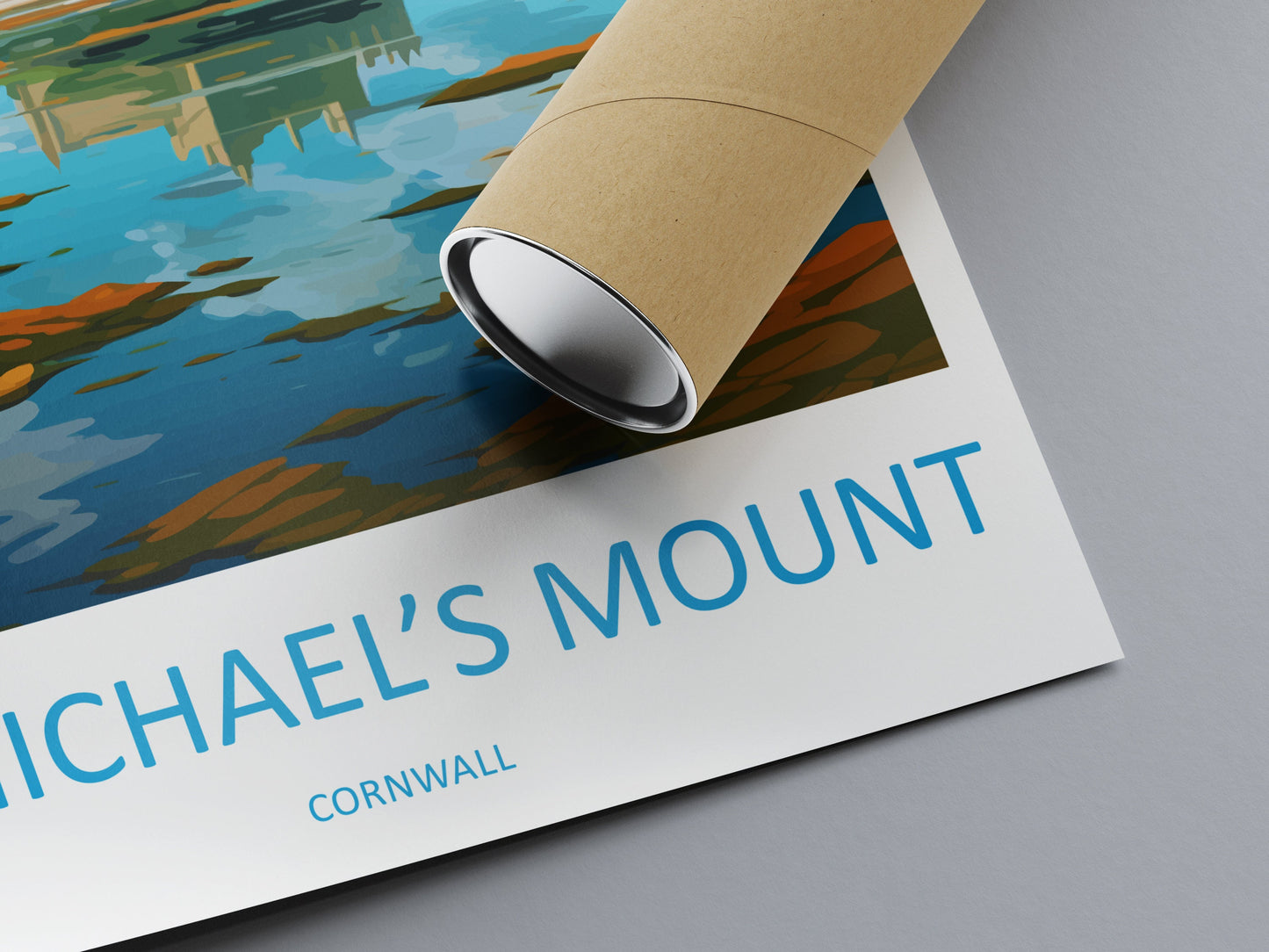 St Michaels Mount Travel Print Wall Art St Michaels Mount Wall Hanging Home Décor St Michaels Mount Gift Art Lovers Cornwall Art Lover Gift
