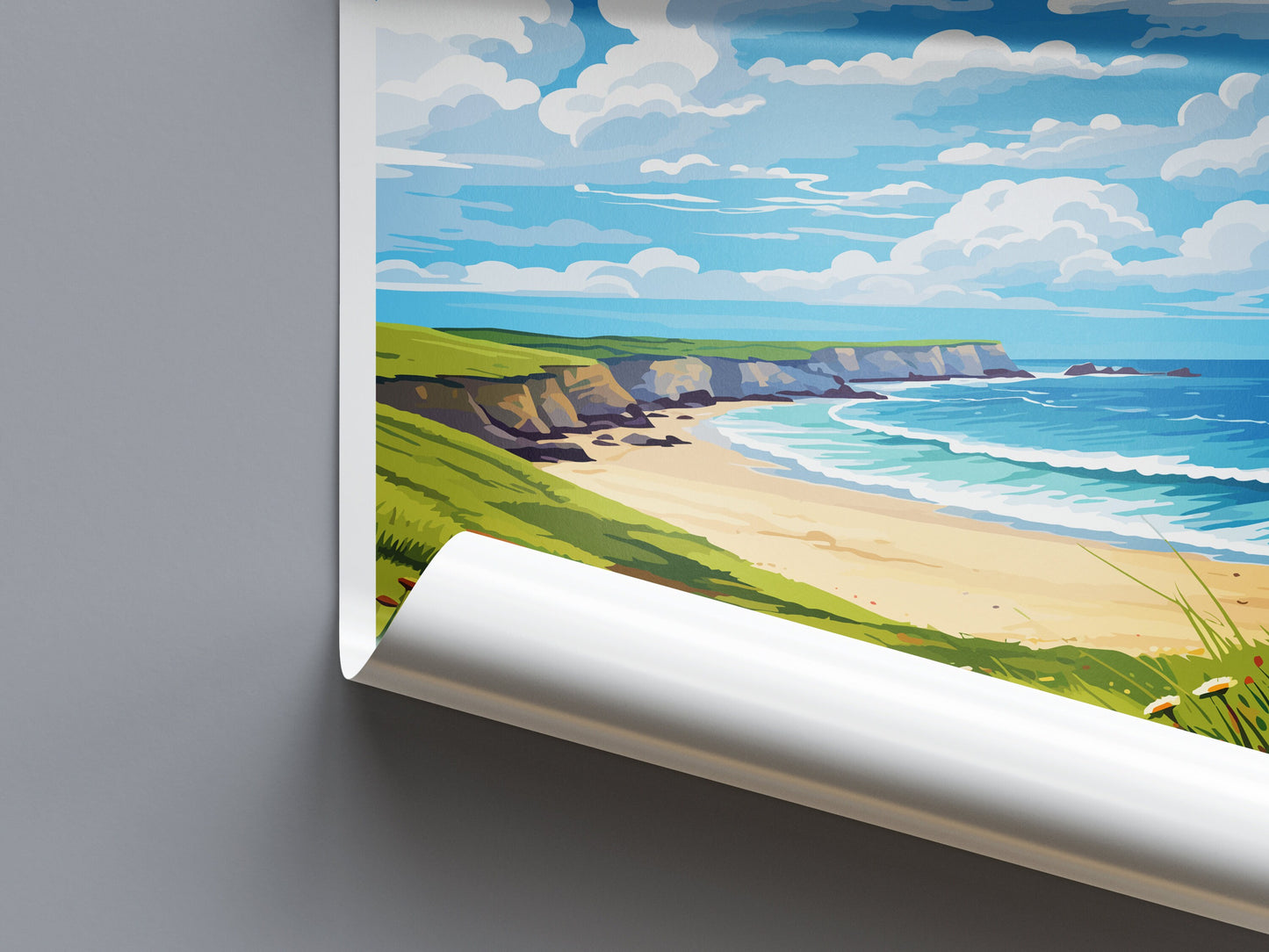 Sennen Cove Travel Print Wall Art Sennen Cove Wall Hanging Home Décor Sennen Cove Gift Art Lovers Cornwall Art Lover Gift