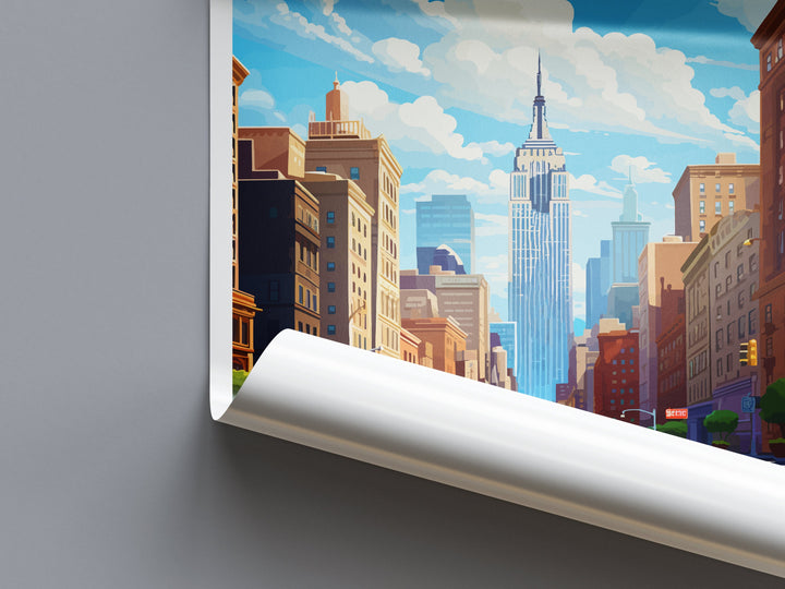 New York Travel Print Wall Art New York Wall Hanging Home Décor New York Gift Art Lovers New York State Art Gift Lover Print