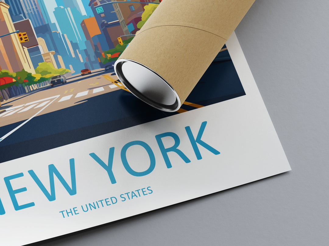 New York Travel Print Wall Art New York Wall Hanging Home Décor New York Gift Art Lovers New York State Art Gift Lover Print