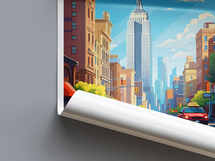 New York Travel Print Wall Art New York Wall Hanging Home Décor New York Gift Art Lovers New York State Art Gift Lover Print