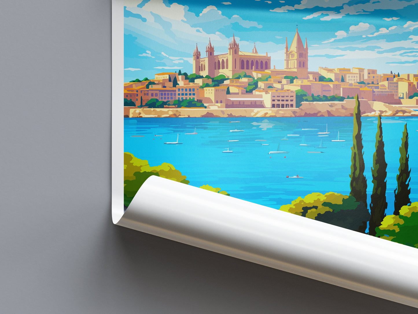 Palma De mallorca Travel Print Wall Art Palma De mallorca Wall Hanging Home Décor Palma De mallorca Gift Art Lovers Spain Art Lover Gift