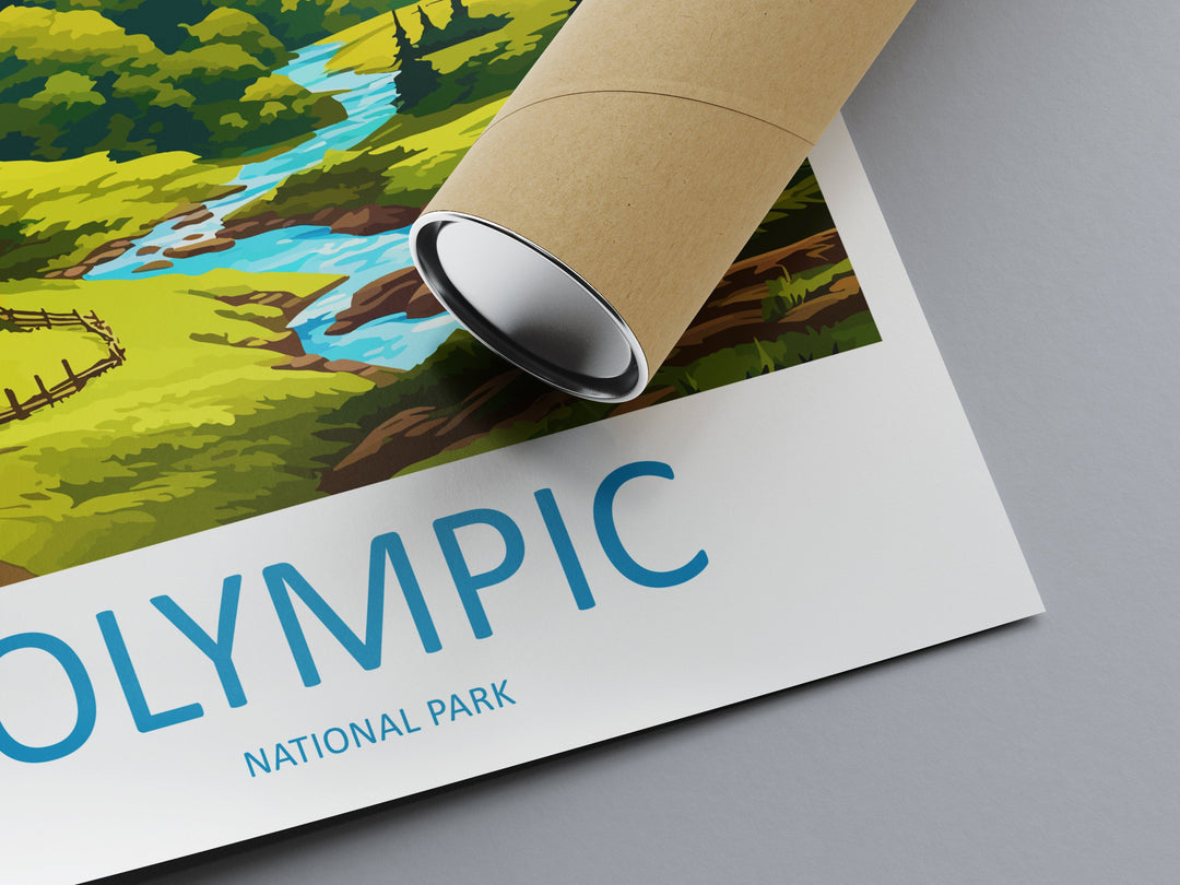 Olympic National Park Travel Print Wall Art Olympic National Park Wall Hanging Home Décor Olympic National Park Art Gift Poster